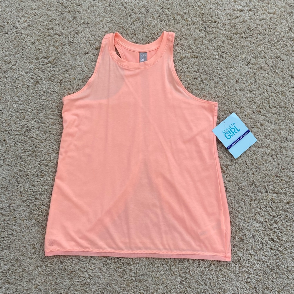 *NWT* Athleta Girl racerback coral tank top